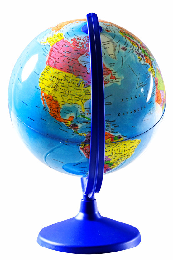 IŞIKLI SİYASİ DÜNYA KÜRE ( YERKÜRE ) 26 CM - YAZILIP SİLİNEBİLİR PARLAK YÜZEY