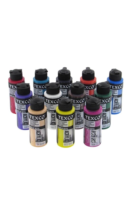 Texco Akrilik Boya Seti 12 X 110 Cc.