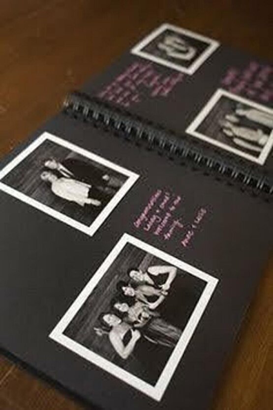 Siyah 80 Sayfalı Defter, Foto Albüm, Polaroid Foto Albüm, Anı Defteri
