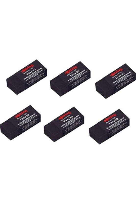 Sınav Silgisi Tıkky 30 Siyah 6 Adet