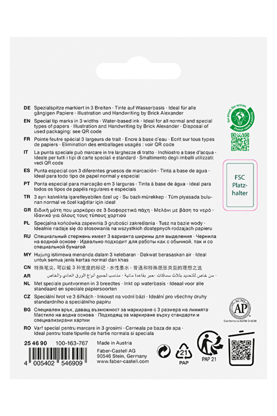 Fosforlu Kalem Seti 4lü, Graffiti, 3 Farklı Çizgi Kalınlığı, Dayanıklı Mürekkep