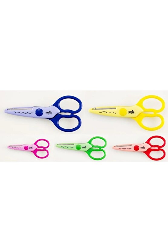 Umıx Craft Arts Şekılgeç Makas 5li Şekilli Kesen Makas