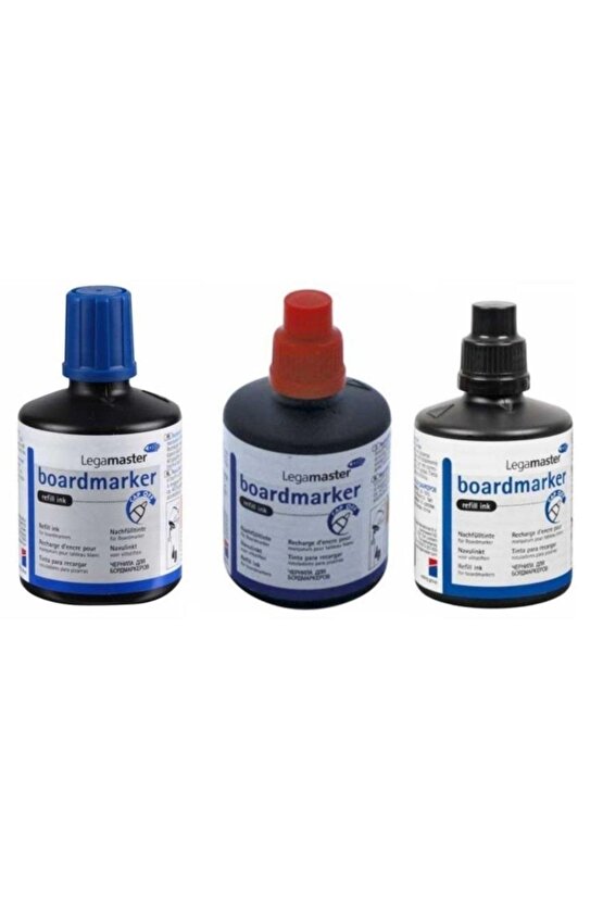 Eddnig 100 Ml Tahta Kalem Mürekkebi Siyah Mavi Kırmızı 3 Lü tkm