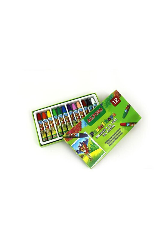 Alpıno 12 Renk Pastel Boya Karton Kutu Dc-038296
