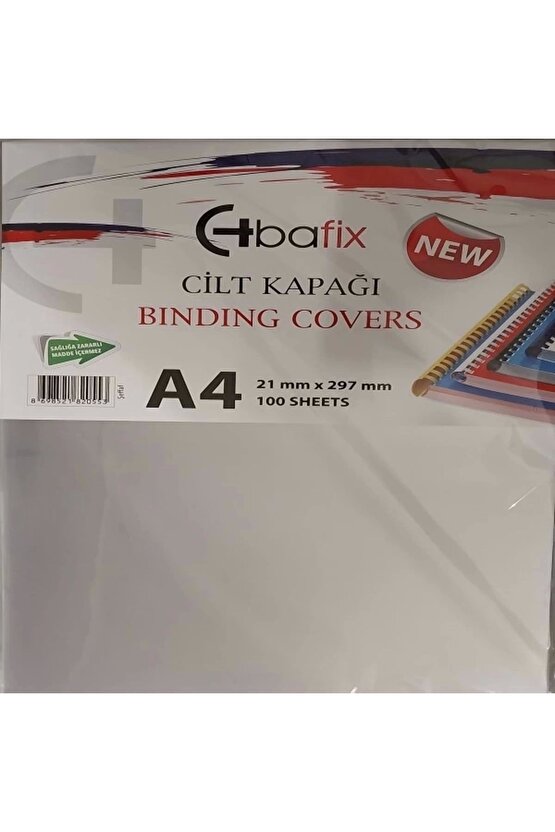 Cilt Kapağı Plastik Opak A4 160 Mıc Şeffaf