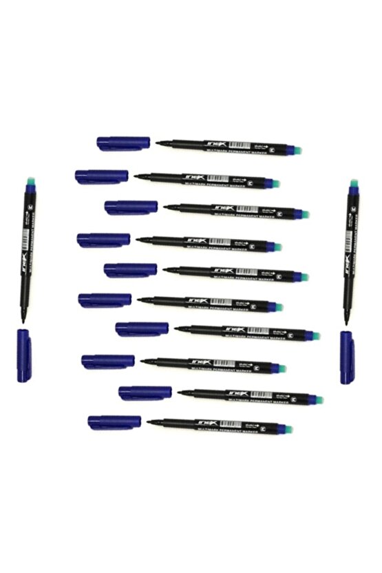 Çıkmayan Asetat & Cd Kalemi Mavi M 12li Paket