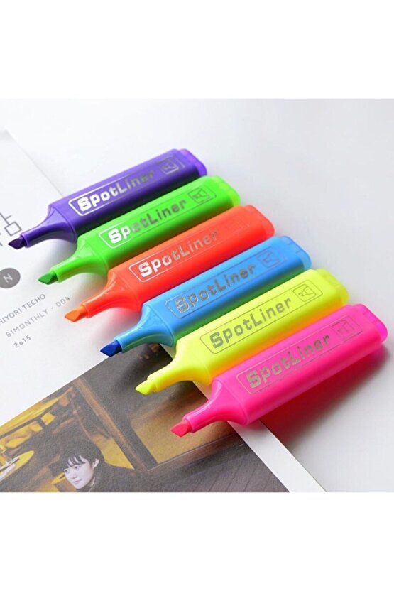 Spot Liner Fosforlu Kalem Renk Çeşitli Tekli