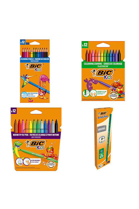 4lü Okula Dönüş Seti 46 Parça Boyama Seti