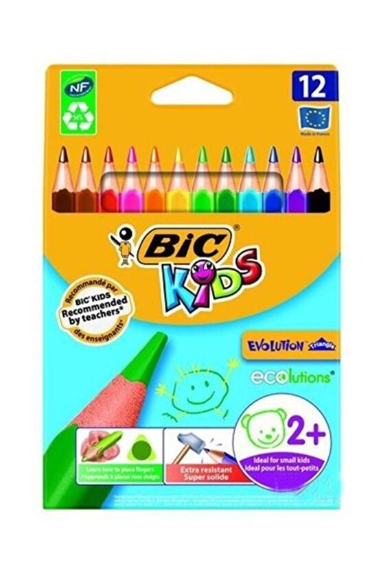 Kids Evolution Üçgen Jumbo Kuru Boya Kalemi 12`li Kutu 3086124001632