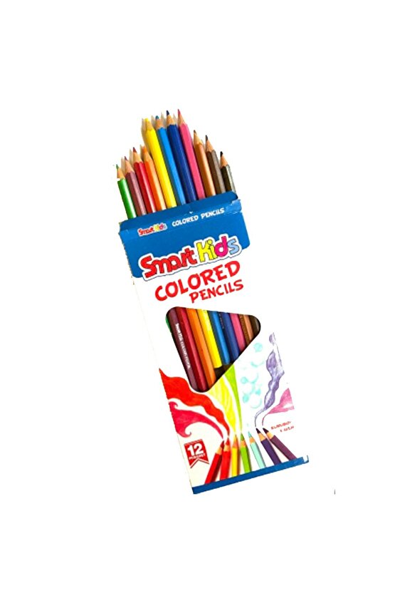 Kids Uzun Kuru Boya Seti 12 Renk