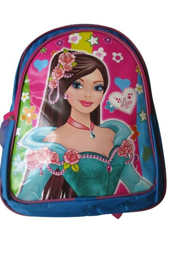 Kız Çocuk Beslenmeli Okul Sırt Çantası - 3 Bölmeli Fermuarlı Okul Beslenme Çantası Kalemlik Hediyeli