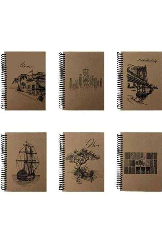 Kraft Spiralli Defter 80 Yaprak Çizgili 14 x 21 cm (A5)