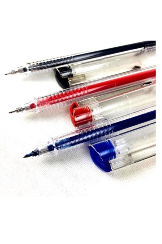 3Lü Set Siyah-Mavi-Kırmızı Tükenmez Kalem Jel Kalem Öğretmen Kalemleri