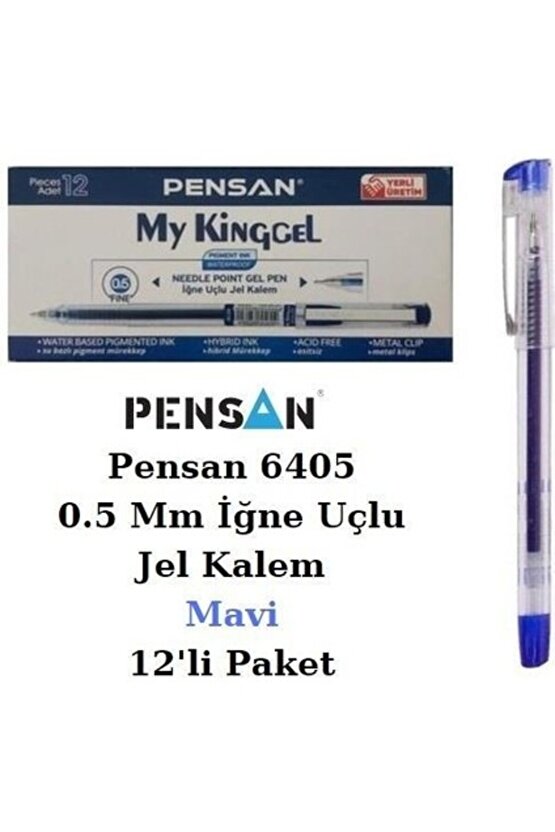 Tükenmez Kalem My-King Jel 12 Adet 0.5 mm Mavi 6405