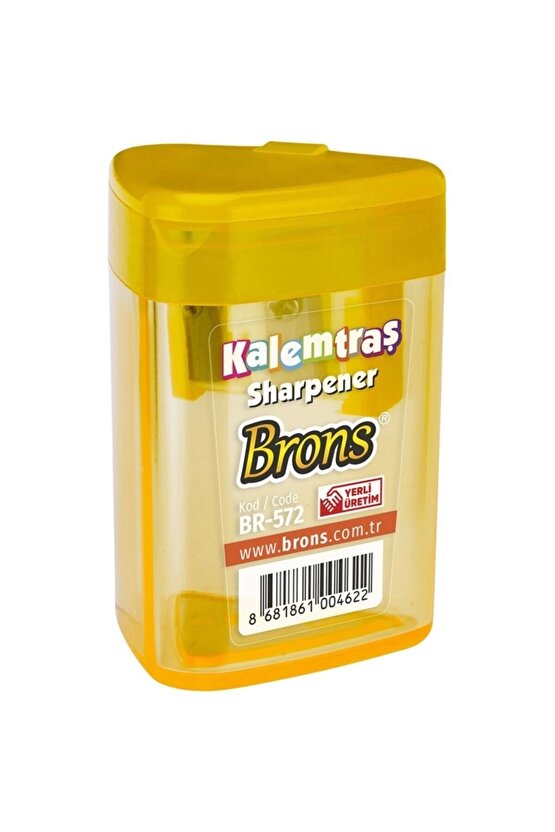 Hazneli Üçgen Kalemtıraş Br-572 Karışık Renk (1 ADET)