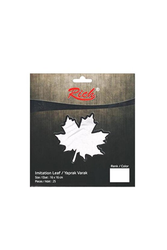Imitasyon Yaprak Varak Gümüş 16x16 cm - 25 Yaprak