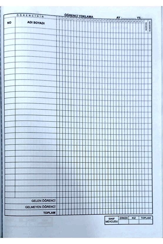 Anasınıfı Sınıf Defteri Plastik Kapak Karma Renkler.