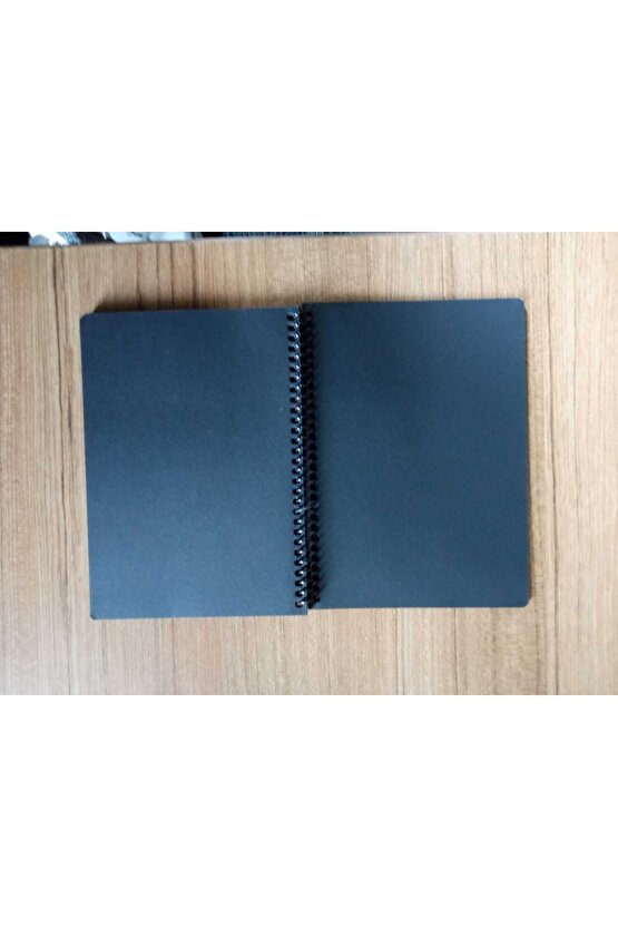 40 Sayfa 17x24 Cm Siyah Defter Ve Beyaz Kalem