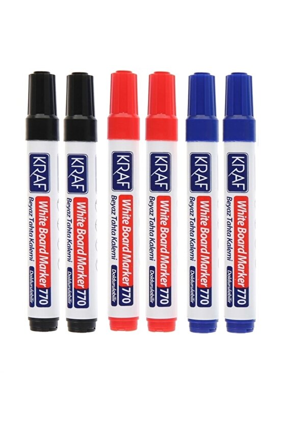 770 Doldurulabilir Beyaz Tahta Kalemi 6lı Set
