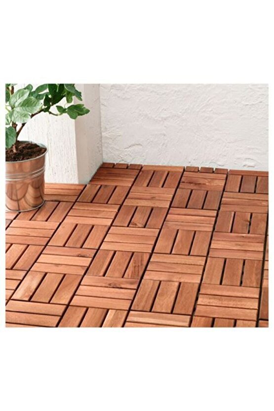 Parke Balkon Teras Yer Döşemesi ( 30 X 30 Cm ) Kahverengi 9 Adet (0.81 M2 )