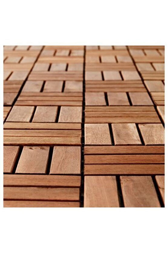 Parke Balkon Teras Yer Döşemesi ( 30 X 30 Cm ) Kahverengi 9 Adet (0.81 M2 )