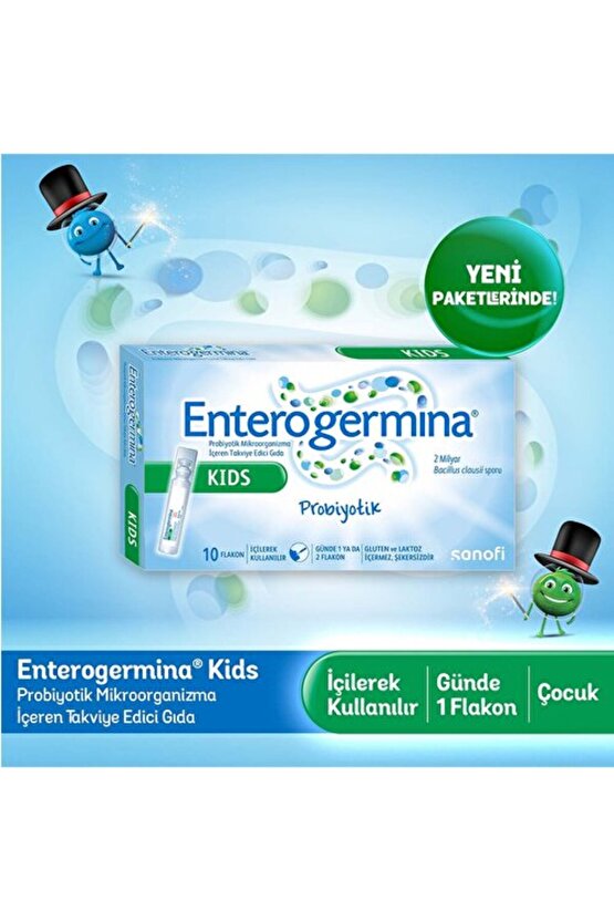 Enterogermina Kids 5 ml 10 Flakon 2 Adet