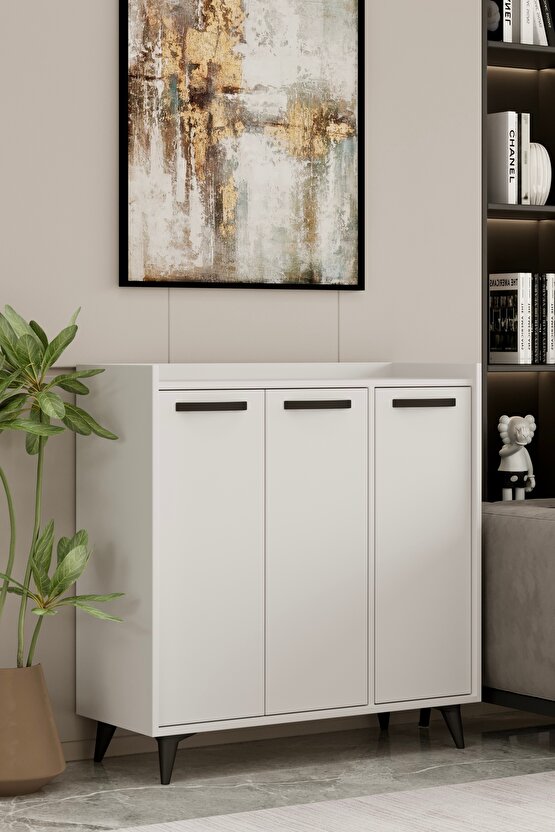 Çok Amaçlı Dolap ve Kahve Köşesi İlora Beyaz