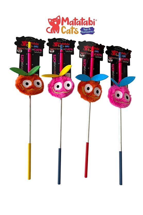 Matatabi Cats CHERY Alüminyum saplı kedi oltası(Matatabi,çıngırak ve özel hışırtı içerir.özel kumaş)