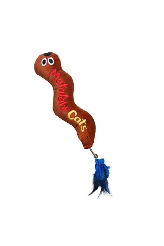 Big Wormy Sesli Peluş Kumaş Kedi Oyuncağı Matatabi İçerikli (Kedi Nanesi-Otu İçermez)