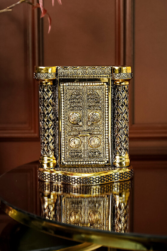 Kurumsal Hediye Dini Manevi Islami Dekoratif Biblo Masaüstü Hediyelik Obje Sütunlu Kabe Kapısı Süs