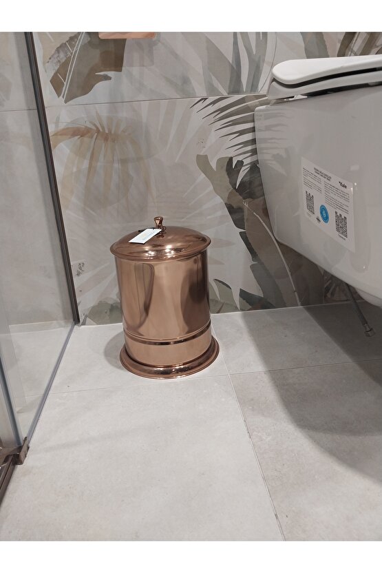 BELİNZA ÇÖP KOVASI KAPAKLI BRONZ 5L