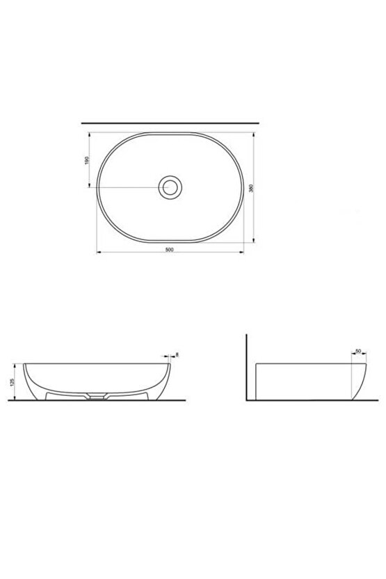 Alto Metalik Kahve Tezgah Üstü Batarya Delikli Lavabo A002067
