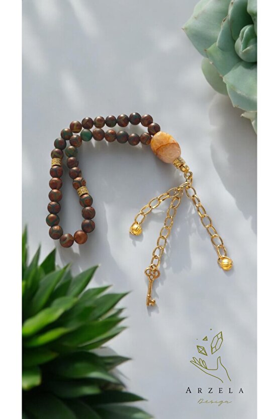 Doğal Taş Tıbet Akiği 33 Lü Erkek Tesbih