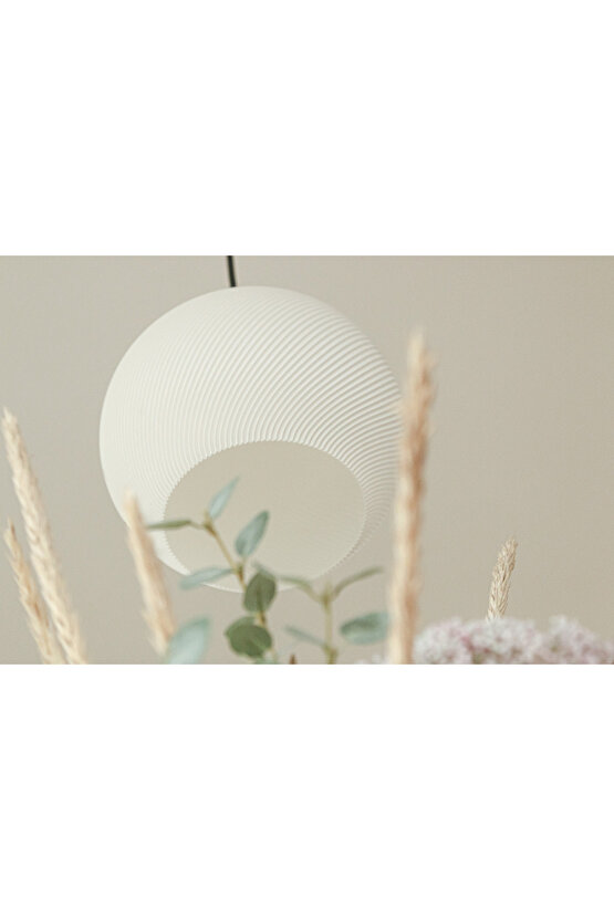 Linea Tekli Oval Çizgi Şekilli Plastik Avize Salon, Mutfak, Çocuk Odası Ve Yatak Odası İçin Uygun