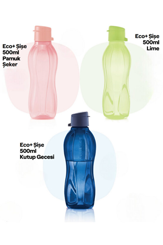 Eco+ Şişe 500ml Portakal 500ml Orman Yeşili 500ml Safir