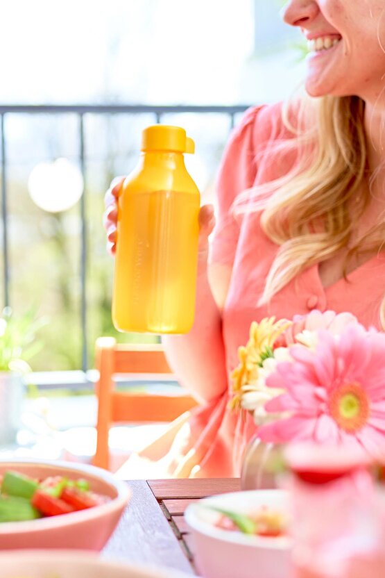 Eco Şişe Suluk Ve Matara Turuncu Kare 500ml