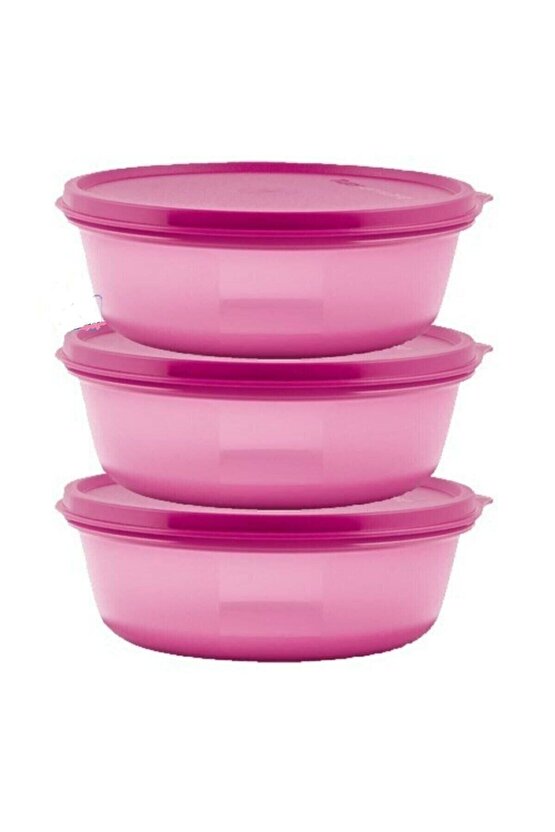 Buzdolabı Saklama Kabı 600 Ml 3lü Set Mor (üç Şekerpare)