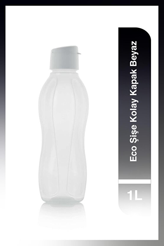 Eco Şişe Kolay Kapak Suluk Ve Matara Beyaz 1lt