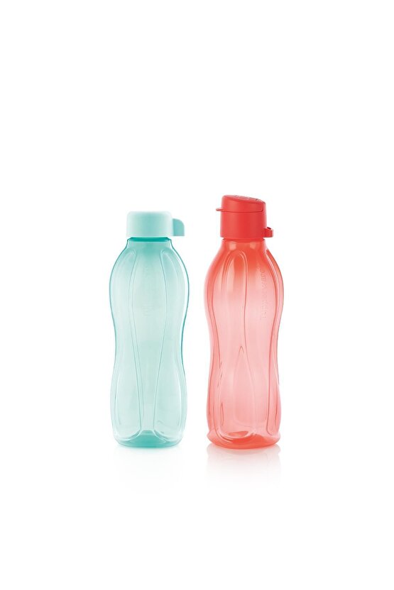 Eco Şişe Suluk Su Mavisi ve Kolay Kapak Pembe 2li  500 ml