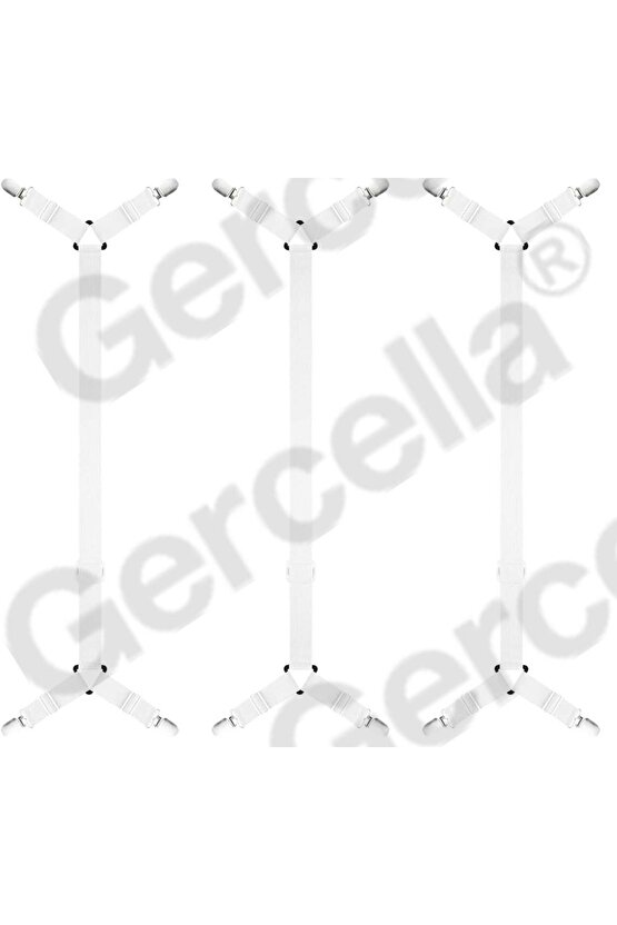 ELASTİK ÜÇGEN ÇARŞAF VE KILIF GERDİRİCİSİ VE ÇARŞAF TUTUCUSU UZUN TİP BEYAZ