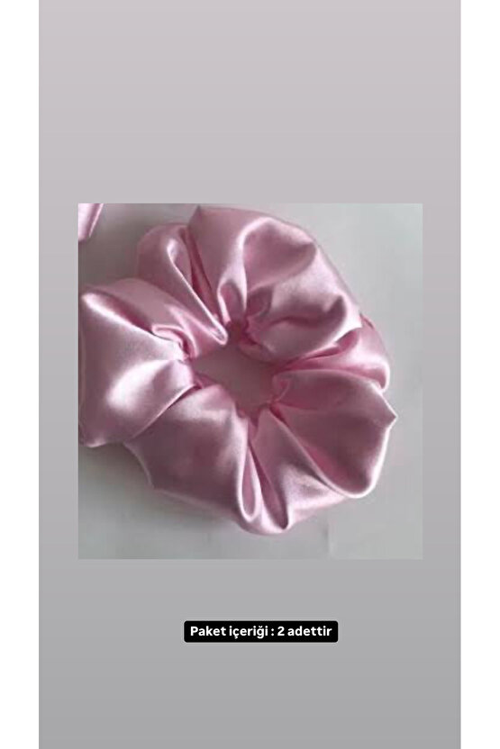 Nadide Ipek Saten 2 Adet Saç Lastiği (BİJUTERİ)