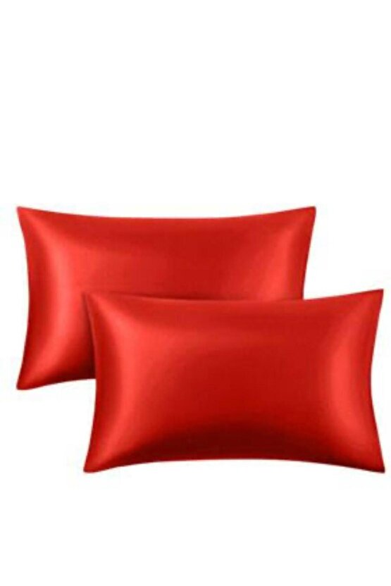 Nadide Ipek Saten Luxury Güzellik 2 Adet Kırmızıyastık Kılıfı(50x70cm ) Beauty Pillow Case
