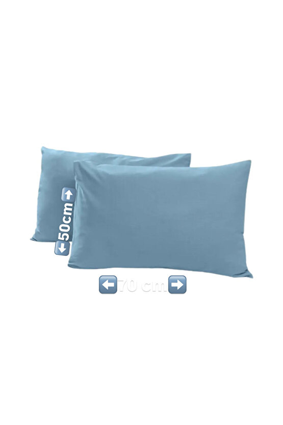 %100 Cotton ( Pamuk) 2 Adet 50x70 Cm Petrol Rengi Yastık Kılıfı Pillow Case