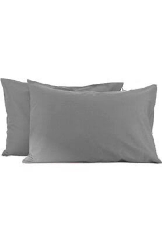%100 COTTON (PAMUK) 2 ADET GRİ (50x70cm) YASTIK KILIFI PİLLOW CASE