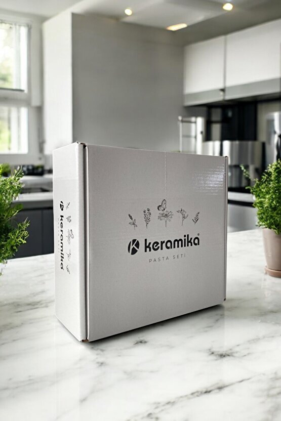 4 Kişilik Pasta Takımı Pasta Tabağı Seti Hediyelik Kutulu