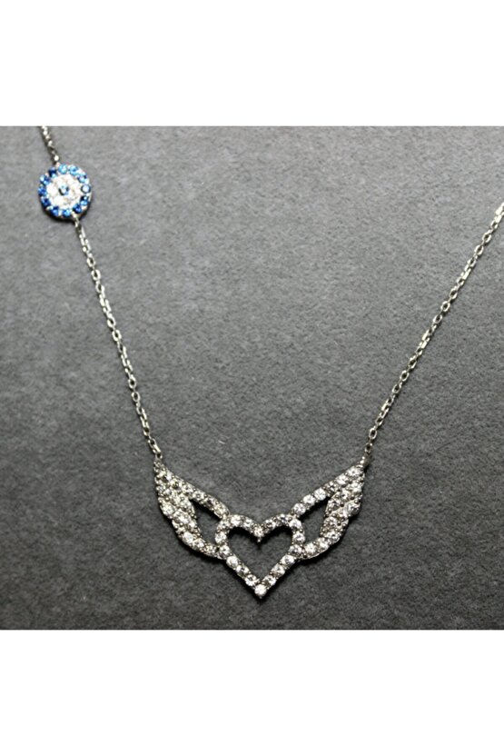 Melek Kanadı Kalp Kolye