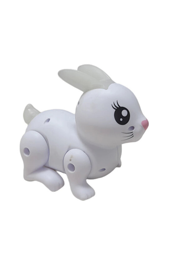 Oyuncak Hareketli Pilli Müzikli Ve Işıklı Sevimli Zıpzıp Tavşan Kuyruk ve Kulağı Hareketli