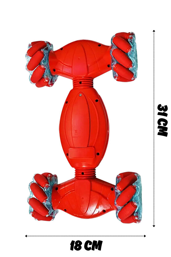 Oyuncak Bilekten Kontrollü Şarjlı 2.4G Işıklı Ve Müzikli Bileklik Kumandalı Akrobat Araba