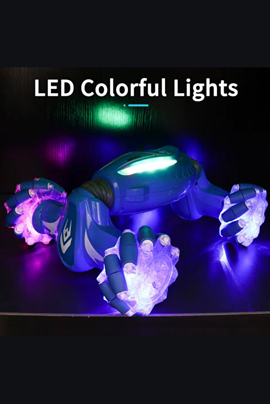 Oyuncak Bilekten Kontrollü Şarjlı 2.4G Işıklı Ve Müzikli Bileklik Kumandalı Akrobat Araba