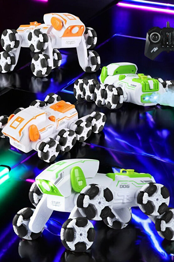 BUHAR ATAN 8 TEKERLEKLİ AKROBATİK FONSİYONLU ŞARJLI STUNT OYUNCAK ROBOT KÖPEK ARABA 3+